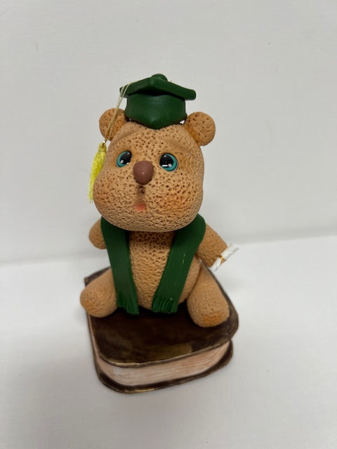 Graduation Bear in cold porcelain.